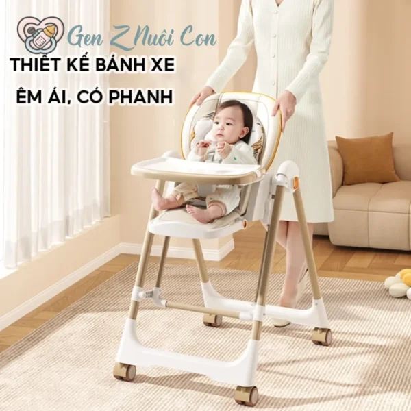 Ghế Ăn Dặm Cho Bé Kèm Bập Bênh Cao Cấp Nhiều Chế Độ Có Thể Gấp Gọn