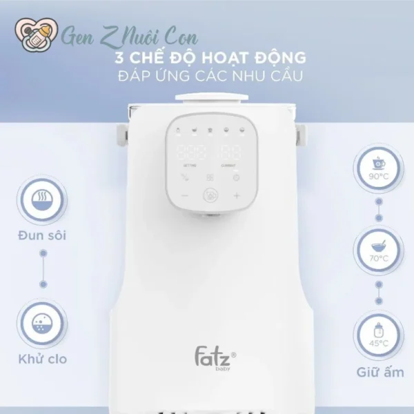 Máy đun và hâm nước pha sữa thông minh tiện lợi Fatzbaby Smart 5 Plus - FB3823HB